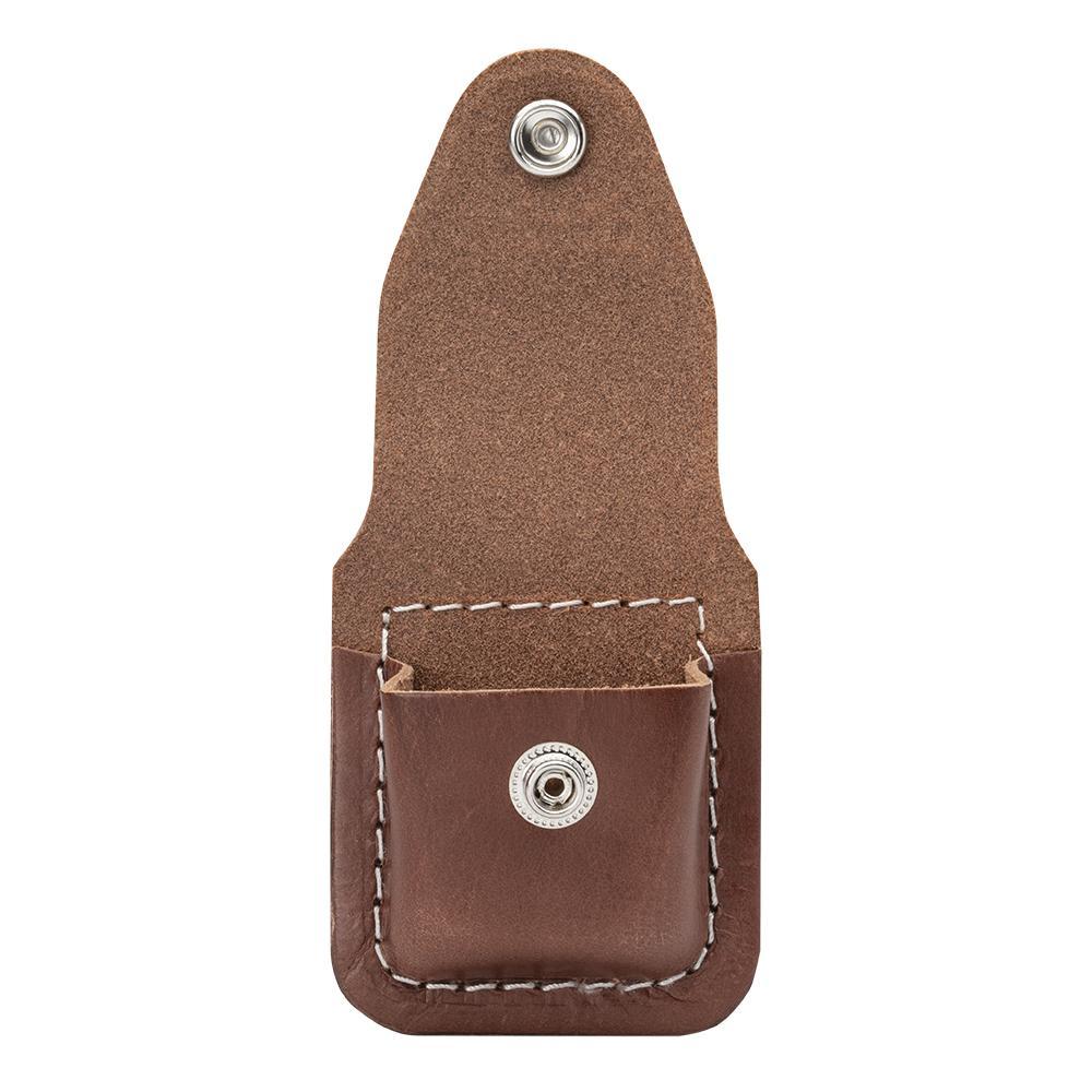 Brown Leather Lighter Pouch with Belt Loops