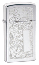 Zippo Slim® Chrome Venetian® windproof pocket lighter