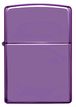 Front view of Classic High Polish Purple Windproof Lighter.