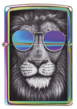 Front view of Spectrum Lion in Sunglasses Windproof Lighter