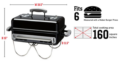 Weber Charcoal Grill Go-Anywhere Black