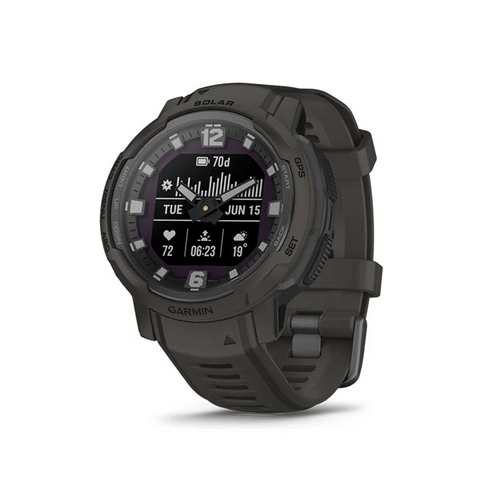 Garmin Instinct Crossover Solar Rugged Hybrid Smartwatch, Battery upto 28 Days, 24/7 HR, SPO2, Revodrive Tech, Vo2 Max, ABC sensor, Track Back, Multi GNSS, Reference Point, Advance Sleep Score MIL STD 810