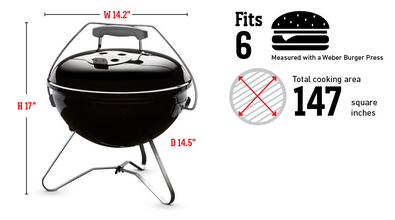 Weber Smokey Joe Premium 37cm with Thermometer Black