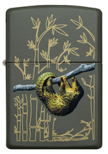 Front of Pangolin Design Green Matte Windproof Lighter