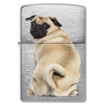 Front shot of Pug Design Windproof Lighter.