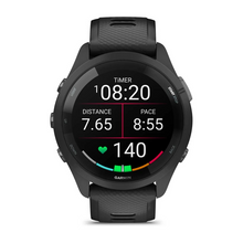 Garmin Forerunner® 265 Black Bezel and Case with Black/Powder Gray Silicone Band