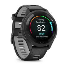 Garmin Forerunner® 265 Black Bezel and Case with Black/Powder Gray Silicone Band