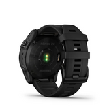 Fenix 7X, Solar Sapphire Smart Watch,Black Ti w/Black Silicone Band
