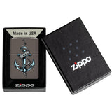 Tattoo Anchor Windproof Lighter in its packaging.