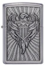 Front of Eagle Shield Emblem Design Street Chrome?äó Windproof Lighter