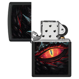 DragonEye Design Windproof Lighter lit in hand.