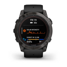 fēnix® 7X Pro – Sapphire Solar Edition Carbon Gray DLC Titanium with Black Band