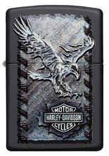 Front view of Harley-Davidson Chrome Eagle Black Matte Lighter