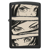 Front shot of Comic Girl Design Windproof Lighter.