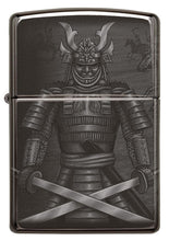 Back shot of Knight Fight Design High Polish Black Windproof Lighter