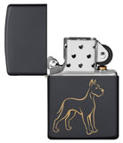 Great Dane lighter open and unlit