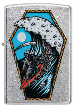 Front shot of Reaper Surfer Design Street Chrome?äó Windproof Lighter.