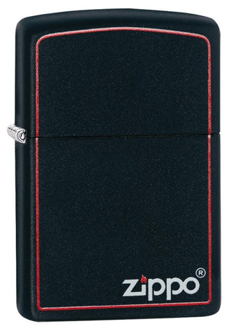 Zippo Black Matte with Red Border Pocket Lighter