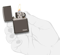 Zippo Black Ice Pocket Lighter with Zippo Logo