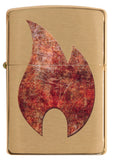 Zippo Rusty Flame Design Pocket Lighter