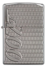 James Bond  Deep Carve  High Polish Chrome Windproof Lighter Front View