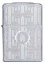 Zippo Labyrinth Design Satin Chrome Pocket Lighter