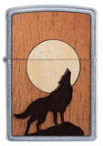 Zippo Woodchuck USA Howling Wolf Street Chrome Pocket Lighter