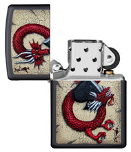 Zippo Dragon Ace Design Black Matte Pocket Lighter