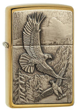 Zippo Where Eagles Dare Brushed Brass Pocket Lighter