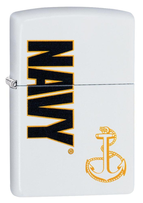 Zippo US Navy White Matte Pocket Lighter