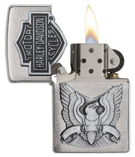 Zippo Harley-Davidson Eagle/Logo Emblem Lighter Pocket Lighter