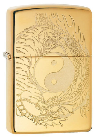 Zippo Tiger and Dragon Design Pocket Lighter