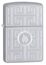 Zippo Labyrinth Design Satin Chrome Pocket Lighter