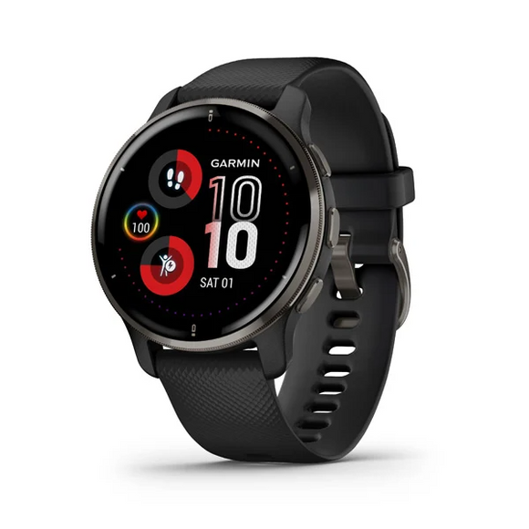 Garmin Venu 2 Plus GPS Smartwatch with AMOLED Display, Battery up to 9 Days, 24/7 HRV, SPO2, Stress & Hydration Tracking, Bluetooth Calling, VO2 Max, HIIT workout, Advanced Sleep monitoring with Black Band