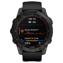 Garmin Fenix 7X Sapphire Solar GPS Smartwatch with Touch screen, Battery up to 37 Days*, 24/7 HRV, SPO2, ABC sensors, Climb & Pace Pro Tec, 10ATM, Health Snapshot, Underwater Heart Rate with Black band