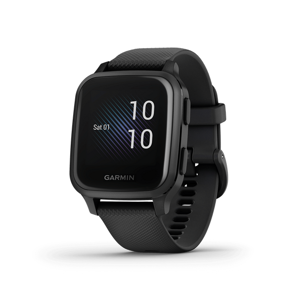 Garmin Venu Sq Music GPS Smartwatch with LCD, Battery up to 6 Days, SPO2, 24/7 HR, Advanced Sleep Monitoring, Stress tracking, Body Battery, Underwater wrist based Heart rate, 20+ Sports app with Black Band