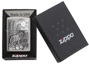 Zippo Timberwolves Brushed Chrome Pocket Lighter