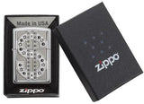 Zippo Swarovski Bling Brushed Chrome Emblem Pocket Lighter