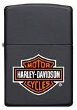 Zippo Harley-Davidson Logo Black Matte Pocket Lighter - Bhawar Store