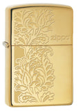 Zippo Paisley High Polish Brass Pocket Lighter