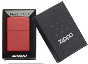 Zippo Classic Red Matte Pocket Lighter - Bhawar Store