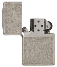 Armor?«  Antique Silver Plate Windproof Lighter with its lid open and unlit