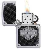 Zippo Harley-Davidson Carbon Fiber Satin Chrome Pocket Lighter - Bhawar Store