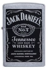 Zippo Jack Daniel's Tennessee Whiskey Label Street Chrome Pocket Lighter