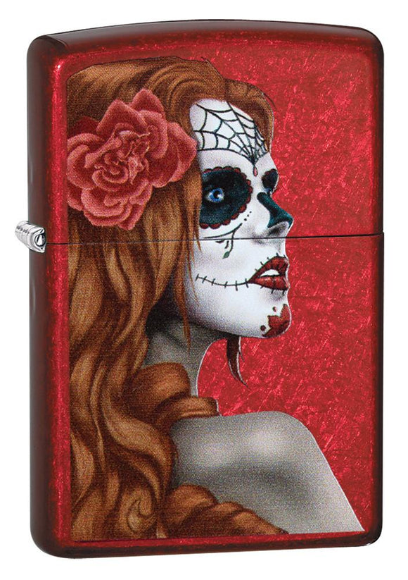 28830, Dia De Los Muertos, Color Image, Candy Apple Red, Classic Case