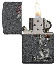 Zippo Skeleton Flowers Iron Stone Gift Set Pocket Lighters