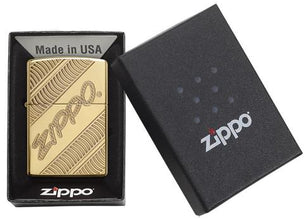 Zippo Armor High Polish Brass Coiled Pocket Lighter