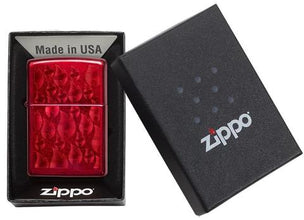 Zippo Iced Flame Candy Apple Red Pocket Lighter