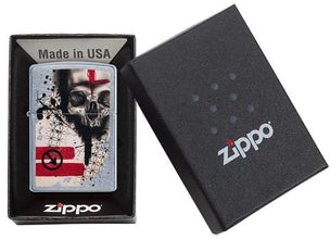 Zippo Trash Polka Tattoo Skull Street Chrome Pocket Lighter