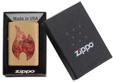 Zippo Rusty Flame Design Pocket Lighter